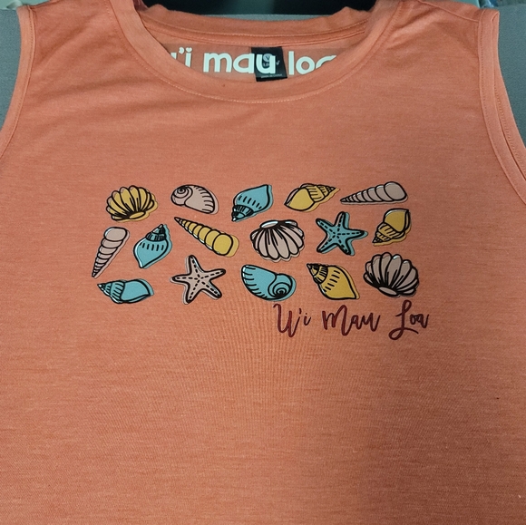 Shell Print Tank Top - Orange - Picture 1 of 1